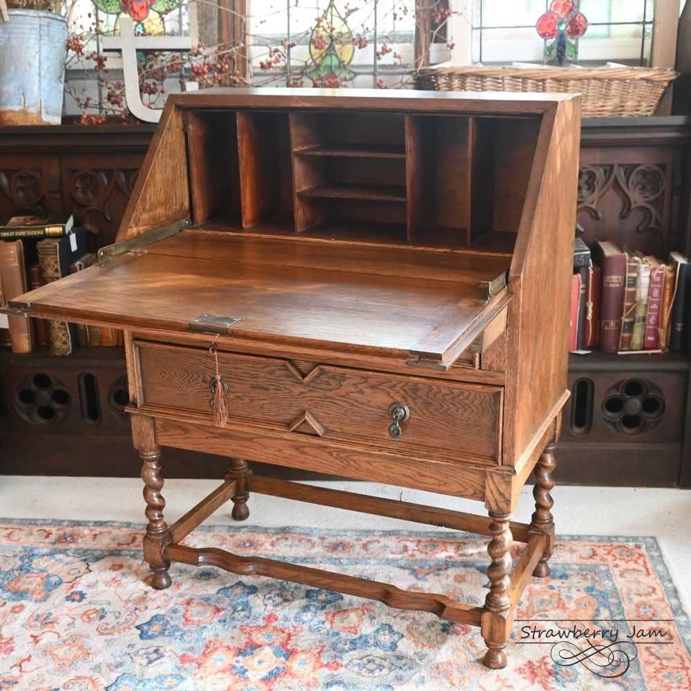 イギリス アンティーク 家具 ライティングビューロー デスク 机 6321d ライティングビューロー ライティングデスク 北欧 アンティーク調