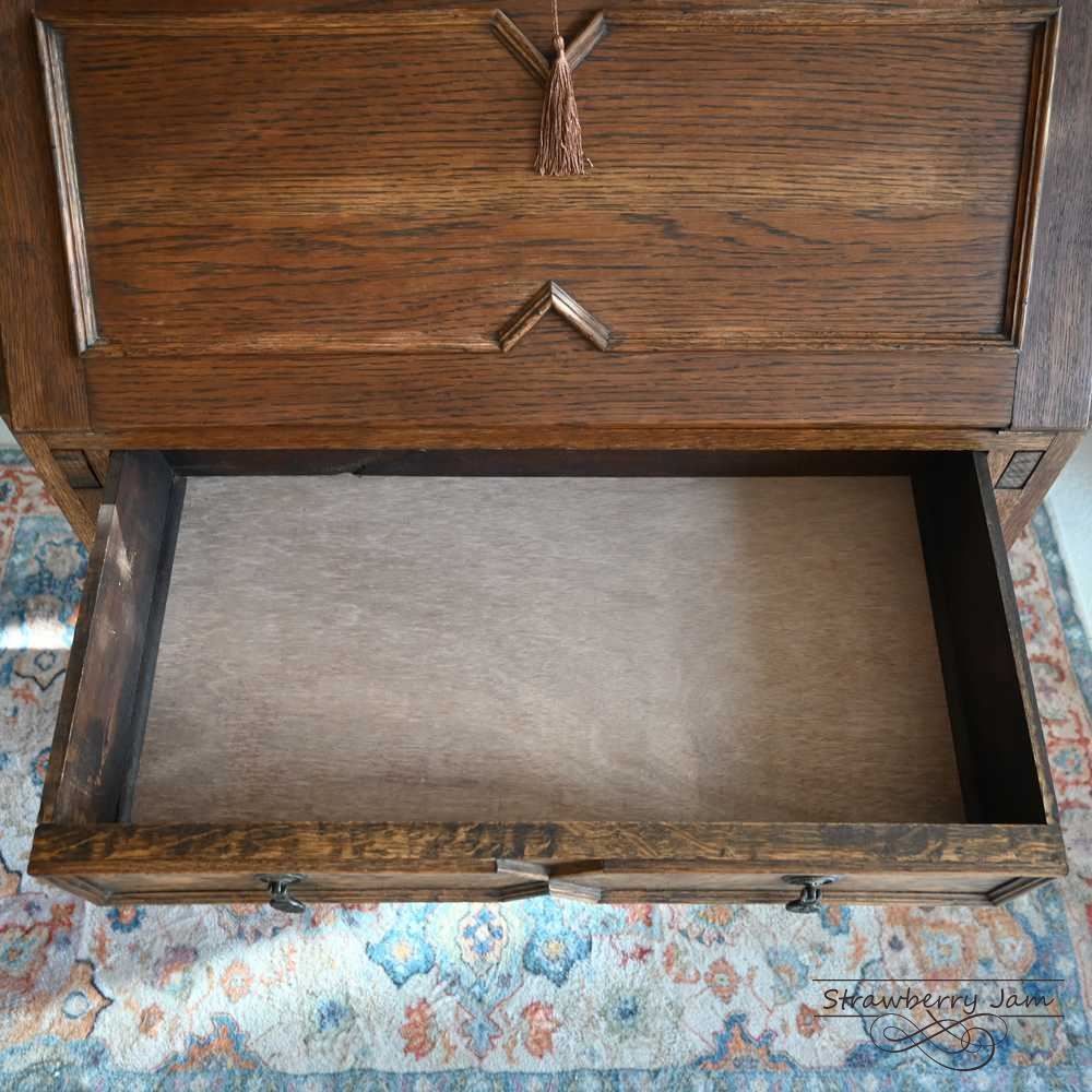 L3710-24 英国アンティーク オーク ライティングビューロー デスク