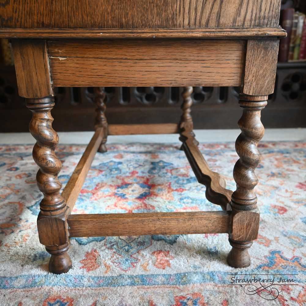 L3710-24 英国アンティーク オーク ライティングビューロー デスク