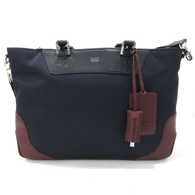 PELLE MORBIDA キャピターノ 2way ビジネスバッグ 中古 ペッレモルビダ キャピターノ レザー 2WAY ビジネス バッグ 斜め掛け