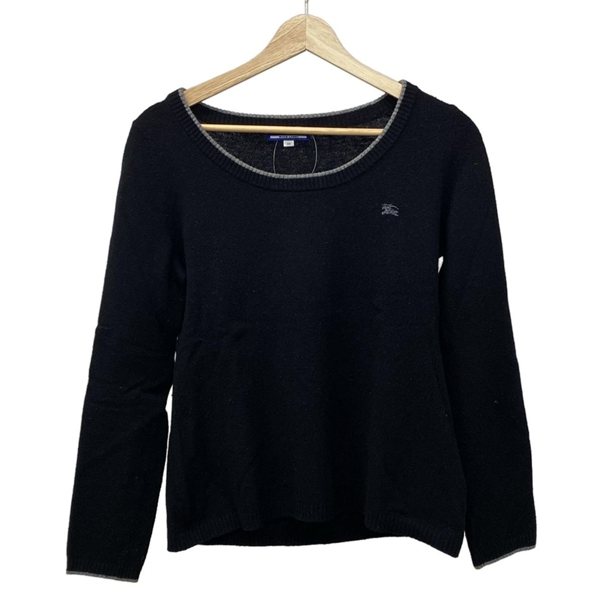 Burberry Blue Label バーバリーブルーレーベル 長袖セーター サイズ38 M レディース - 黒×グレー ハート