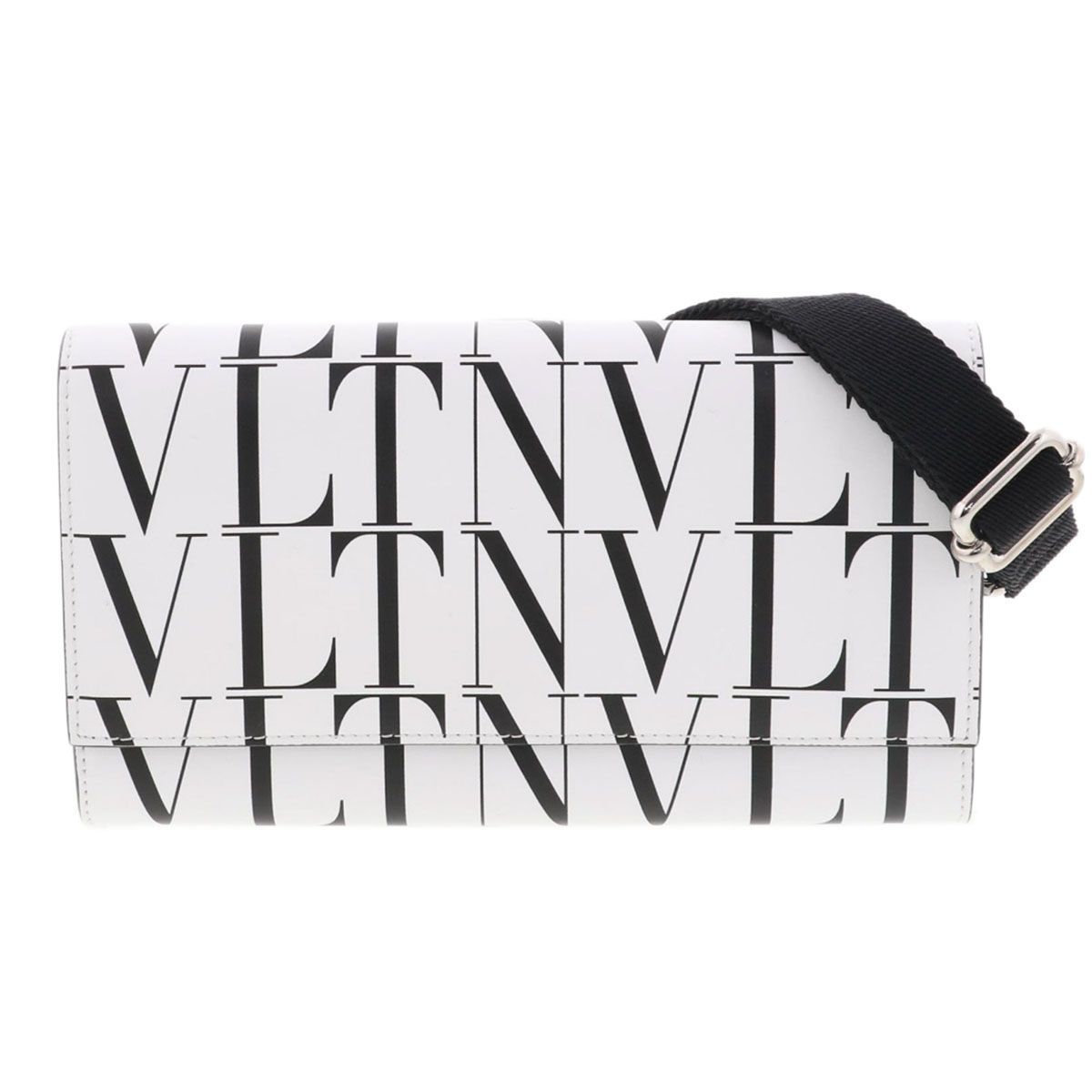 Valentino Garavani ヴァレンティノ ガラヴァーニ VLTN ロゴ ショルダーウォレット ショルダーバッグ メンズ レザー ホワイト