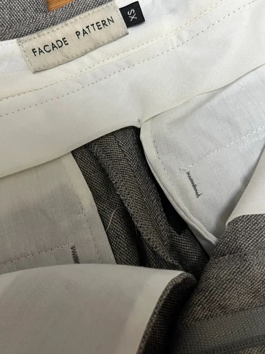  ファサードパターン ストレート ウールパンツ XS スラックス パンツ
