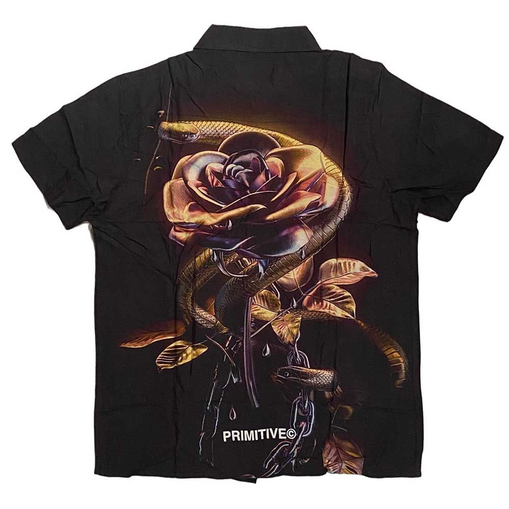 PRIMITIVE プリミティブ GATEKEEPER S/S WOVEN (BLACK) 半袖シャツ