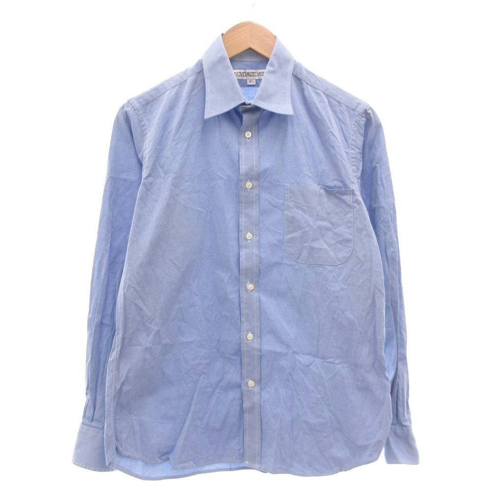 【美品】INDIVIDUALIZED SHIRTS 青 15.5 インディビジュアライズドシャツ INDIVIDUALIZED SHIRTS