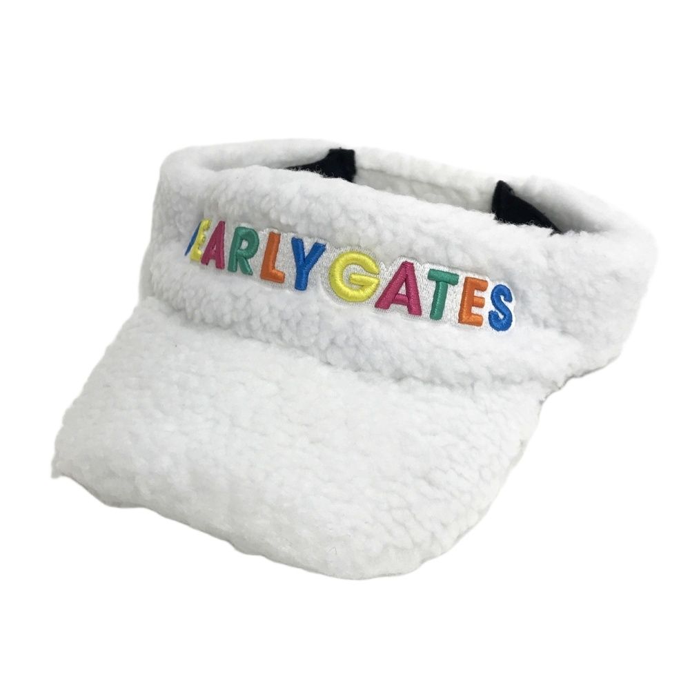 PEARLY GATES パーリーゲイツ ボアサンバイザー ホワイト系 FR ゴルフウェア ストスト