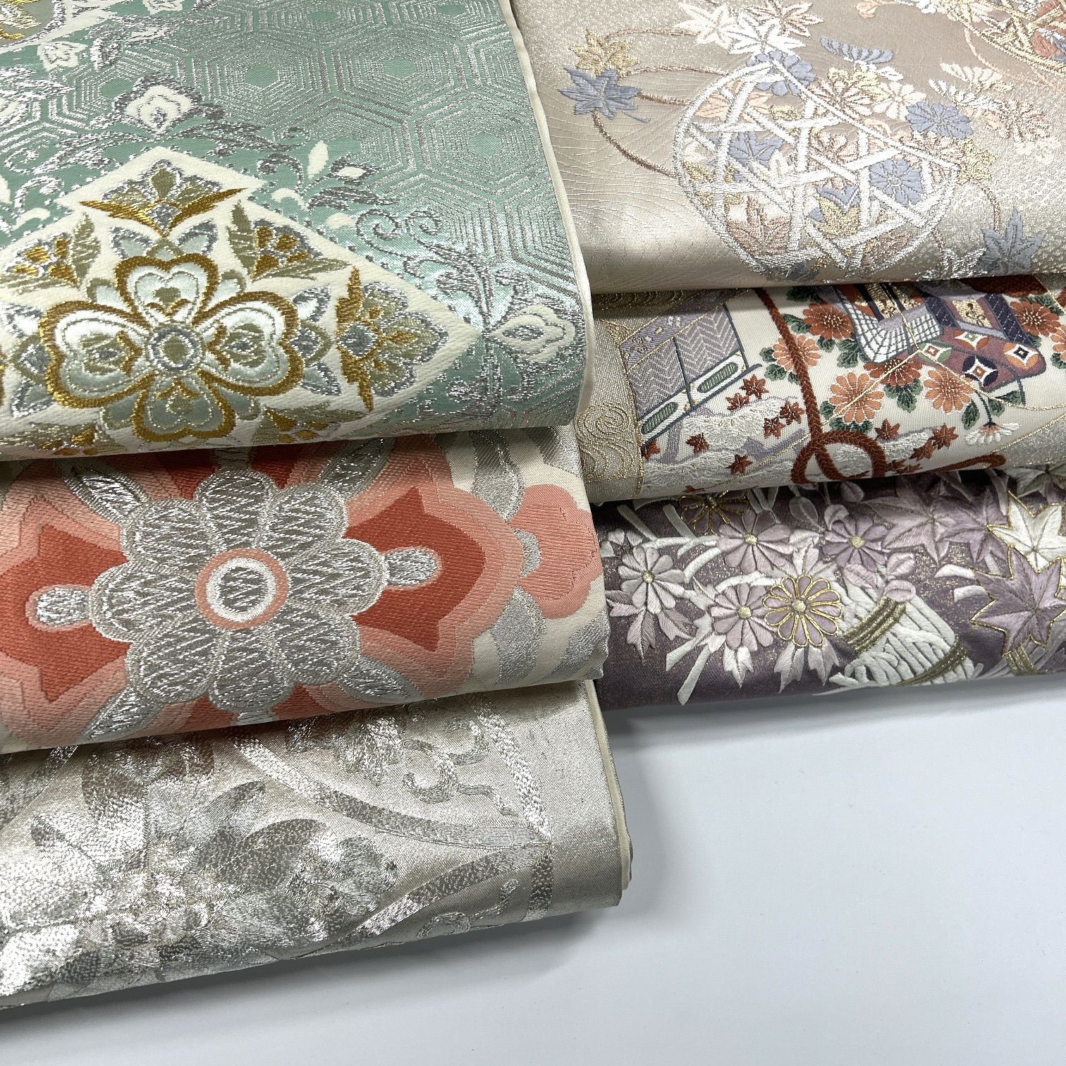 袋帯 6枚 正絹 帯まとめ売り 同梱購入歓迎 リメイク用 着付け練習用