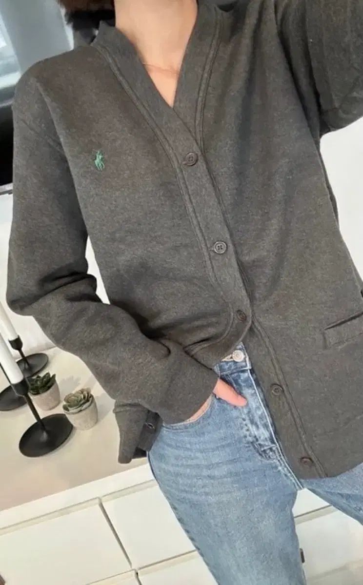 ポロ Vネック カーディガン レディース タグ付き