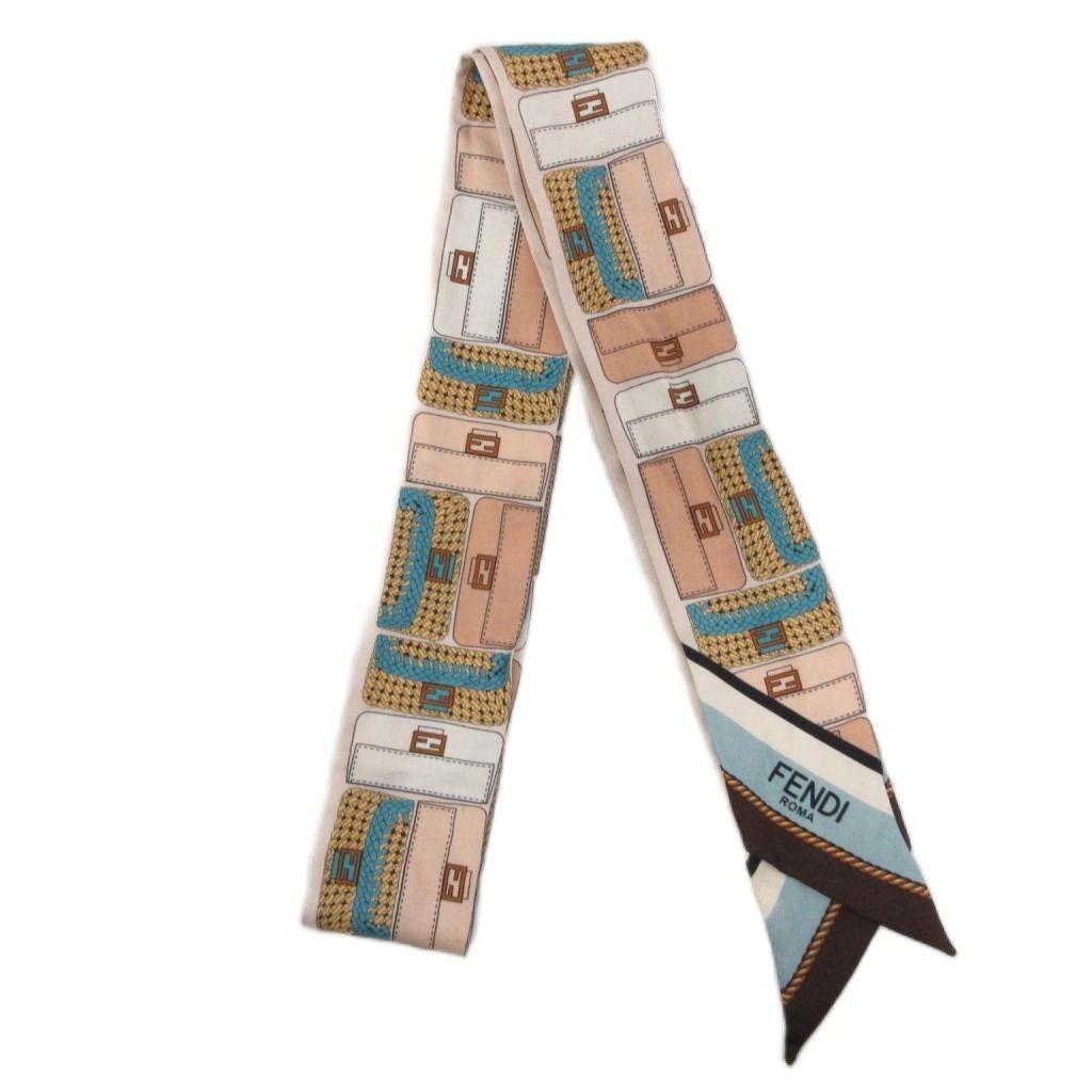 【美品/希少】　フェンディ　ラッピー　マンマバケット　スカーフ フェンディ FENDI ラッピー マンマバケット柄 総柄 ストール ロゴ