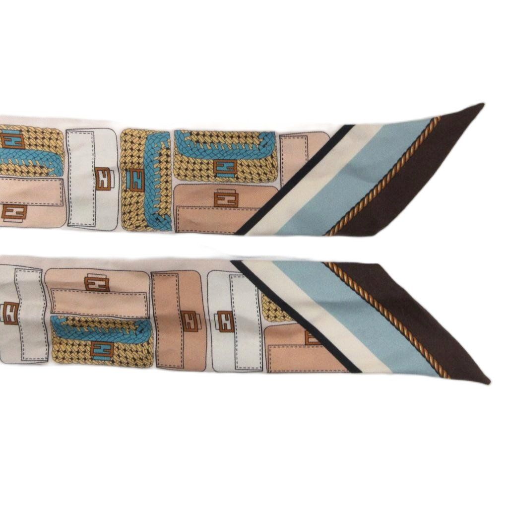 フェンディ FENDI ラッピー マンマバケット柄 総柄 ストール ロゴ