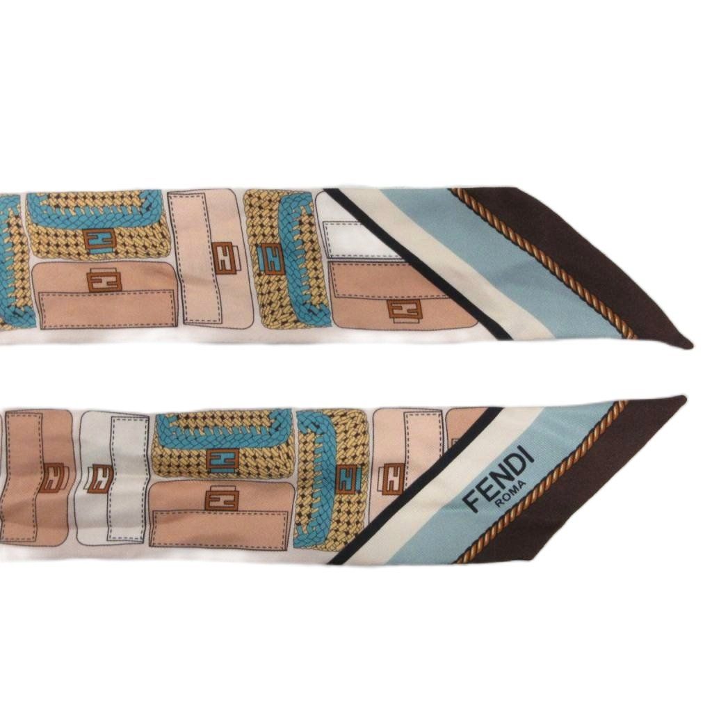 フェンディ FENDI ラッピー マンマバケット柄 総柄 ストール ロゴ