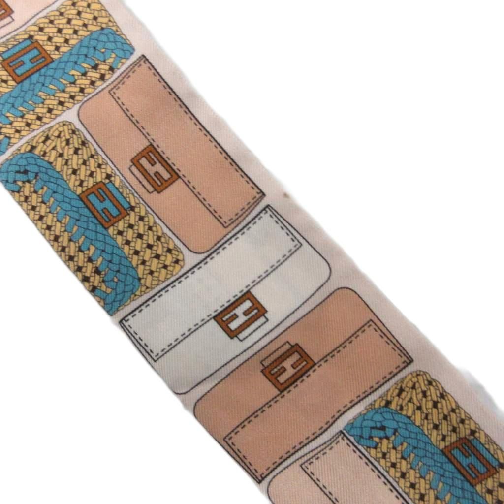 【美品/希少】　フェンディ　ラッピー　マンマバケット　スカーフ フェンディ FENDI ラッピー マンマバケット柄 総柄 ストール ロゴ