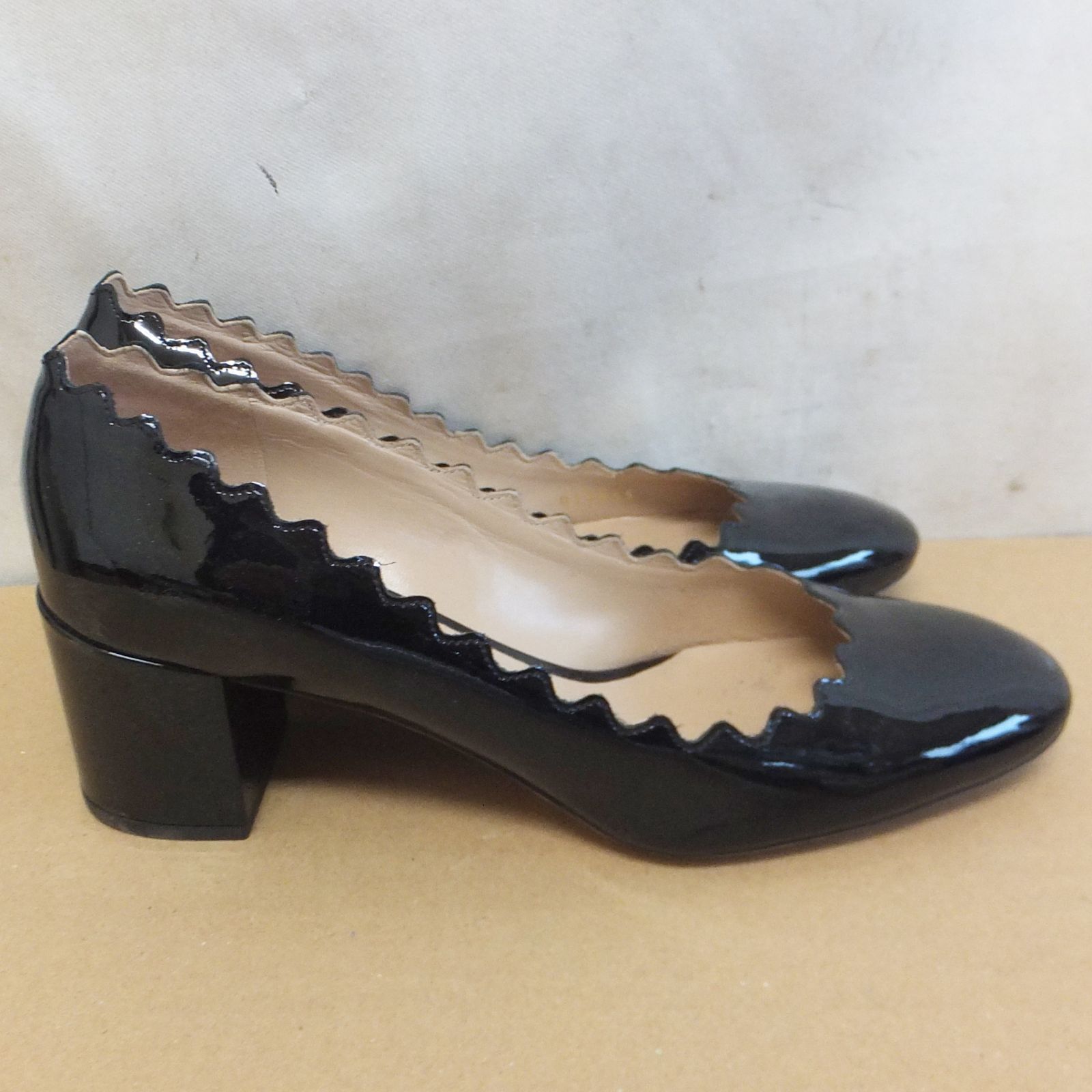 R750【定価約9万】Chloe クロエ エナメル パンプス 22.5cm イタリア製