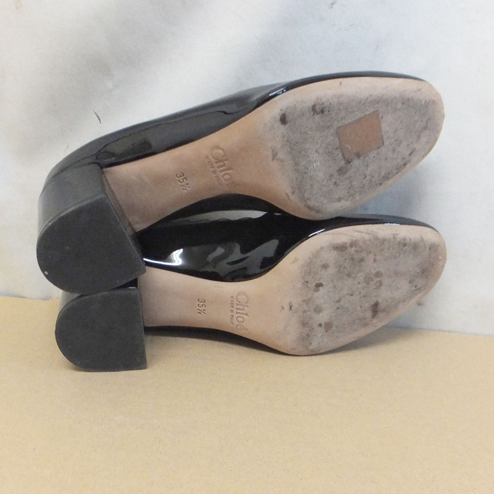 R750【定価約9万】Chloe クロエ エナメル パンプス 22.5cm イタリア製