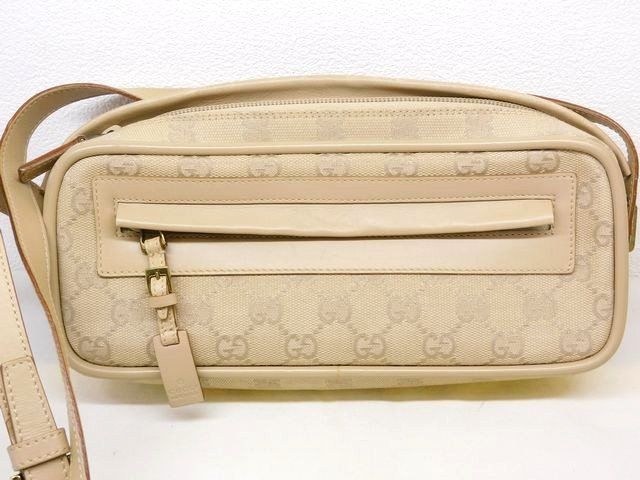 グッチ アウトレット 92728 肩掛け ショルダーバッグ 小さめ ミニ GG柄キャンバス レディース ベージュ GUCCI 7 L