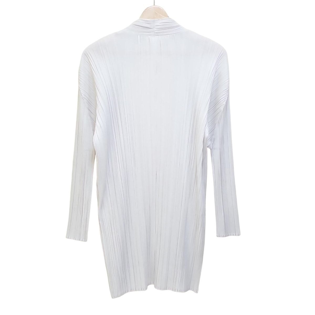 【美品】PLEATS PLEASE ロングカーディガン 長袖 白 サイズ2 美品】PLEATS PLEASE ロングカーディガン 長袖 白 サイズ2 PLEATS