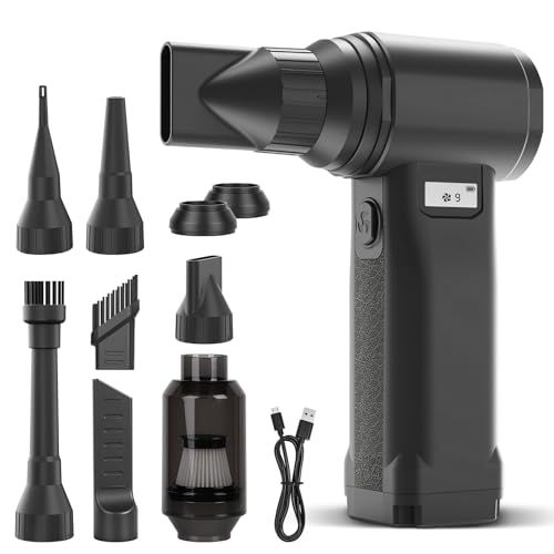 迅速に発送 家電批評ベストバイ受賞 エアダスター 電動ブロワー 洗車 史上爆風No.1 冬充電強化版 超強力高速回転 10段階風量調整 20000 mAHバッテリー ノズル9種類付 40 MMブラシレスモーター dbf 98 b 79