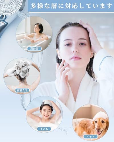  迅速に発送 シャワーヘッド 2025新モデル ウルトラファインバブル 潤い肌 美髪保湿 毛穴汚れ除去 最大節水55 塩素除去 4段階水流 国際基準ジョイント 多種アダプター付き 3秒取り付け プレゼントに最適 ギフトボック d 9 94 93 その他 キッチン 食器