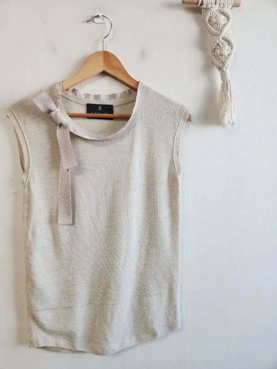 ランバン ウール 10% ノースリーブ ニット F|90|55 66