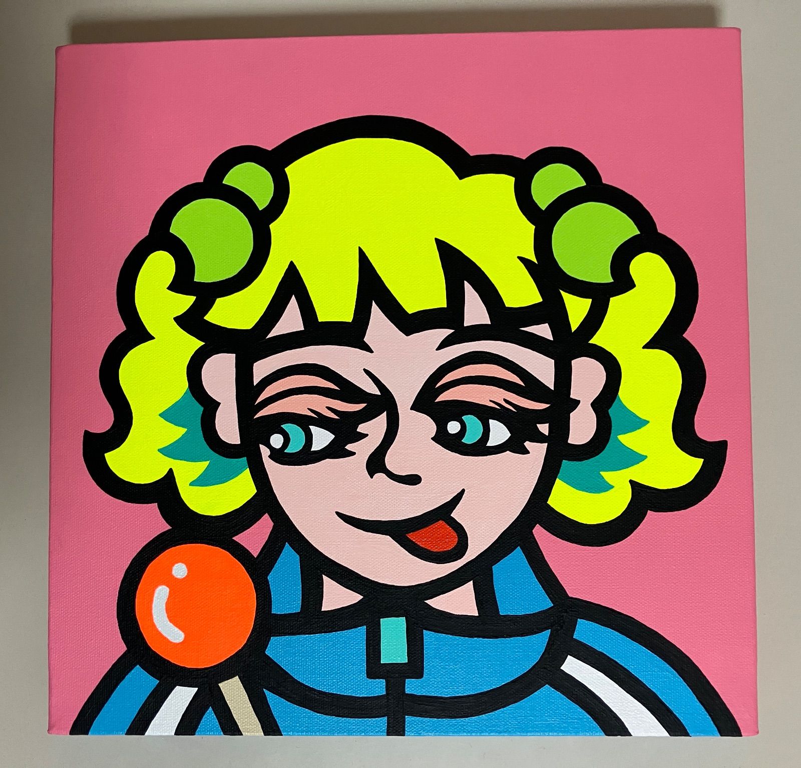 196-2 A Fan of Blur Edinburgh in 1999 ” 2025 300 mm×300 mm popart 英国ロックファン