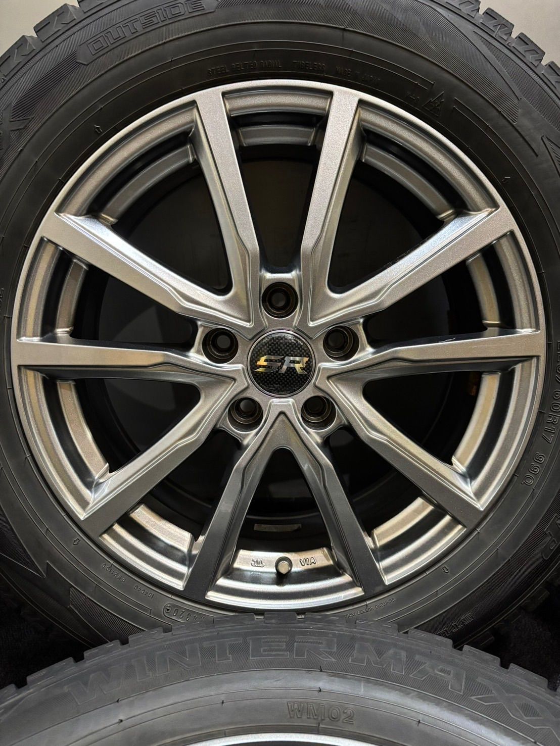 225|60 R 17 DUNLOP|WINTER MAXX WM 02 20年製 SR 17インチ 7 J 48 114.3 5 H スタッドレス 4本 フォレスター エクストレイル 南7-L 231