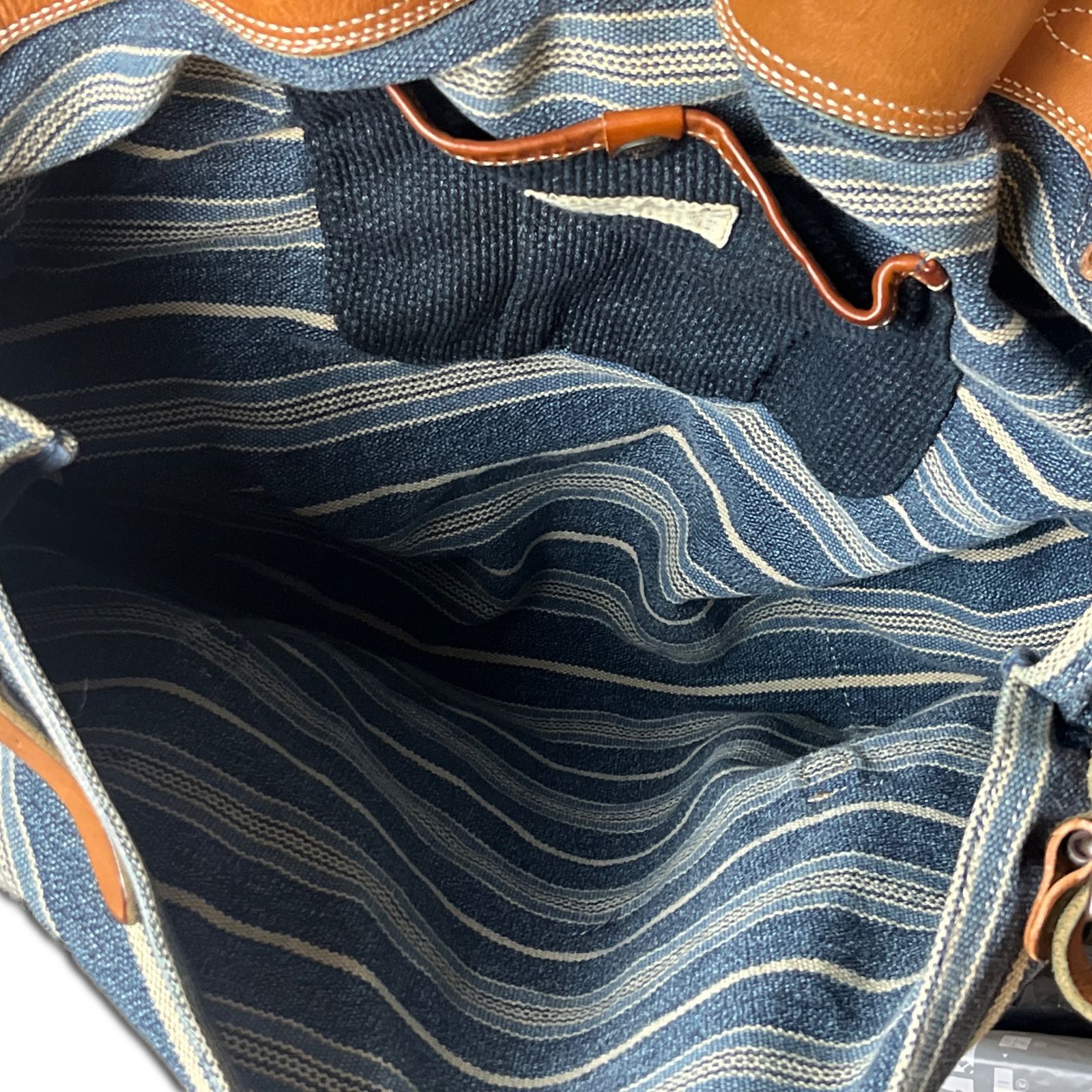 希少】RRL ネイティブボーダー メッセンジャーバッグ レザー ダブル