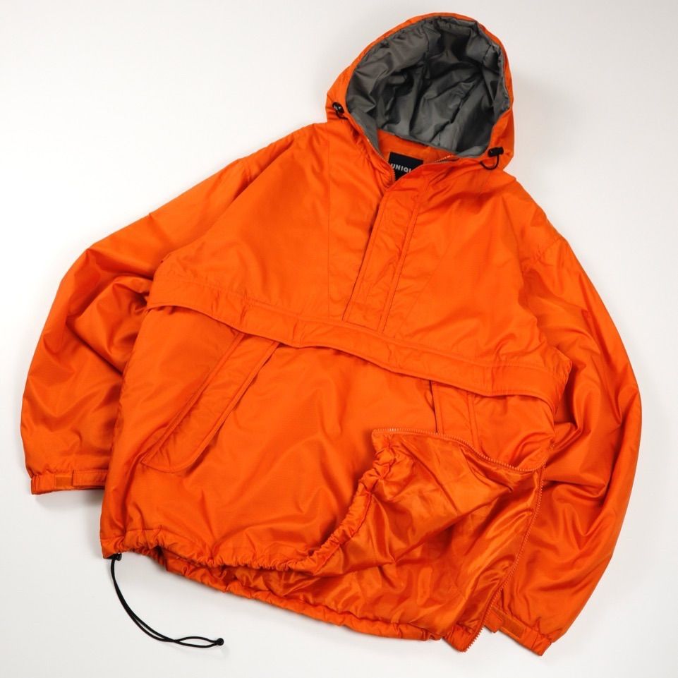 OLD UNIQLO 2000 s Ripstop Patted Anorak Parka オールドユニクロ アノラック 中綿 Y 2 K Lサイズ オレンジ グレー 切り替え 名作