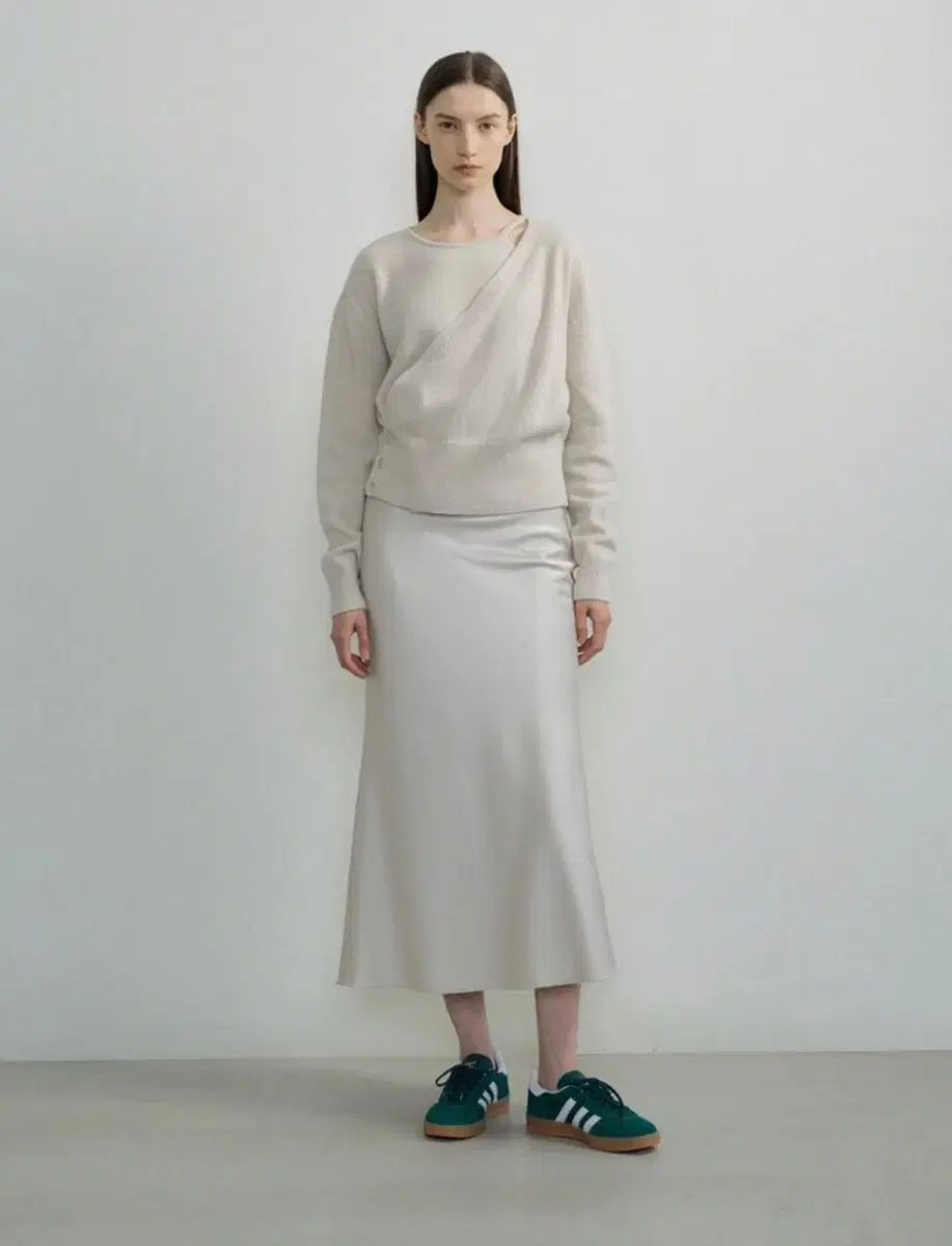 オテット サテンスカート アイボリー xs