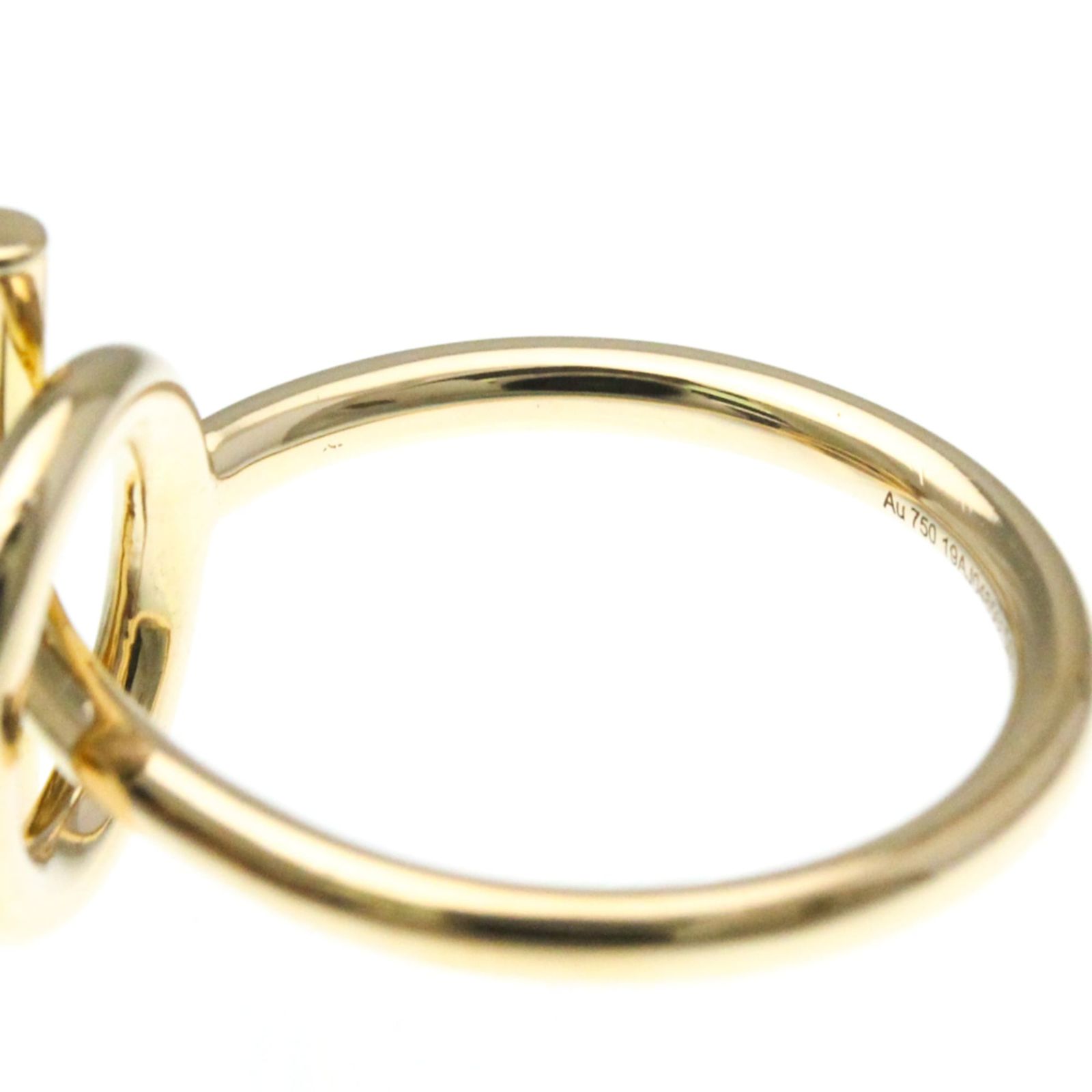 希少品 エルメス エシャペ 2連 リング K18 750 ダイヤモンド 希少品 エルメス エシャペ 2連 リング K18 750 ダイヤモンド