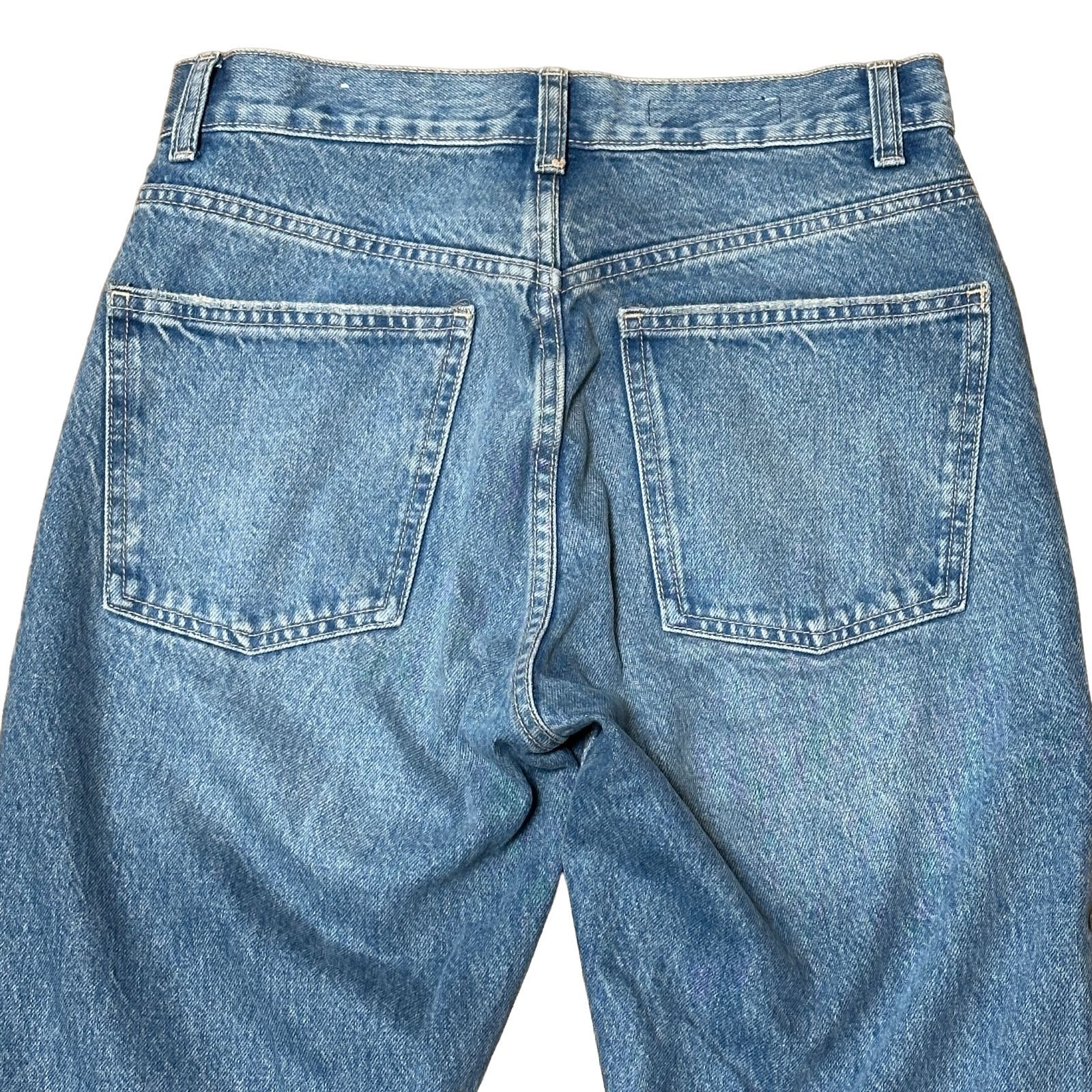 ZARA ハイウエスト ストレートデニム ブルー サイズ38 レディースL 
