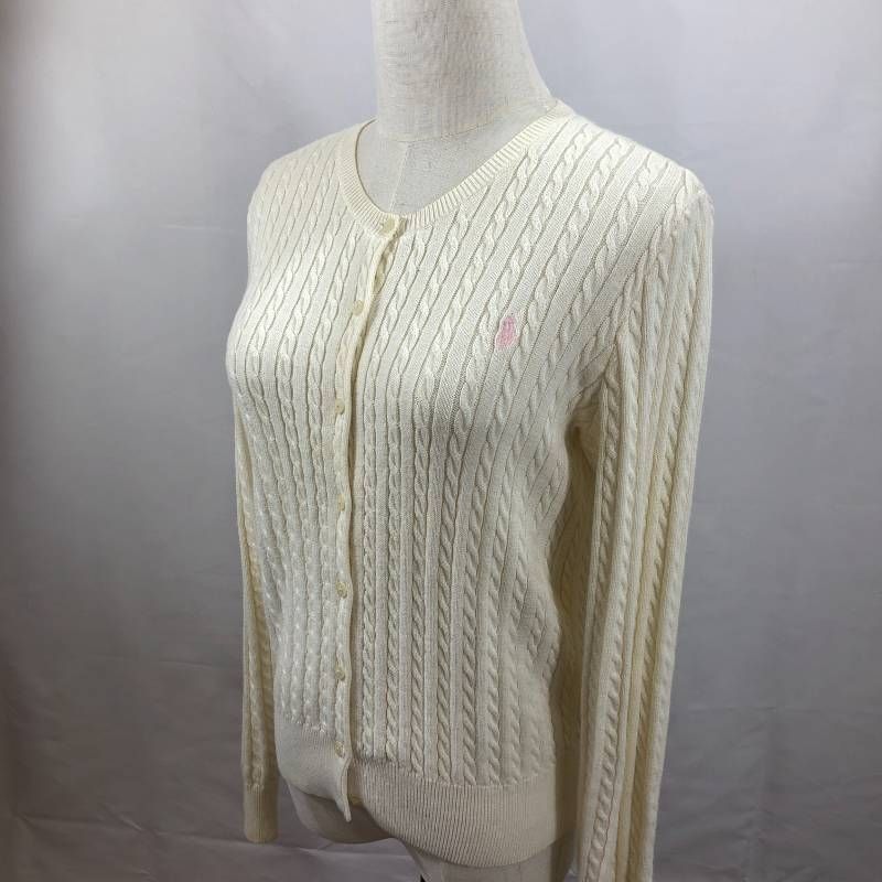 【美品】希少XL ポロラルフローレン ポニー刺繍 ケーブルニット カーディガン POLO RALPH LAUREN（ポロ・ラルフローレン） カーディガン 211910443