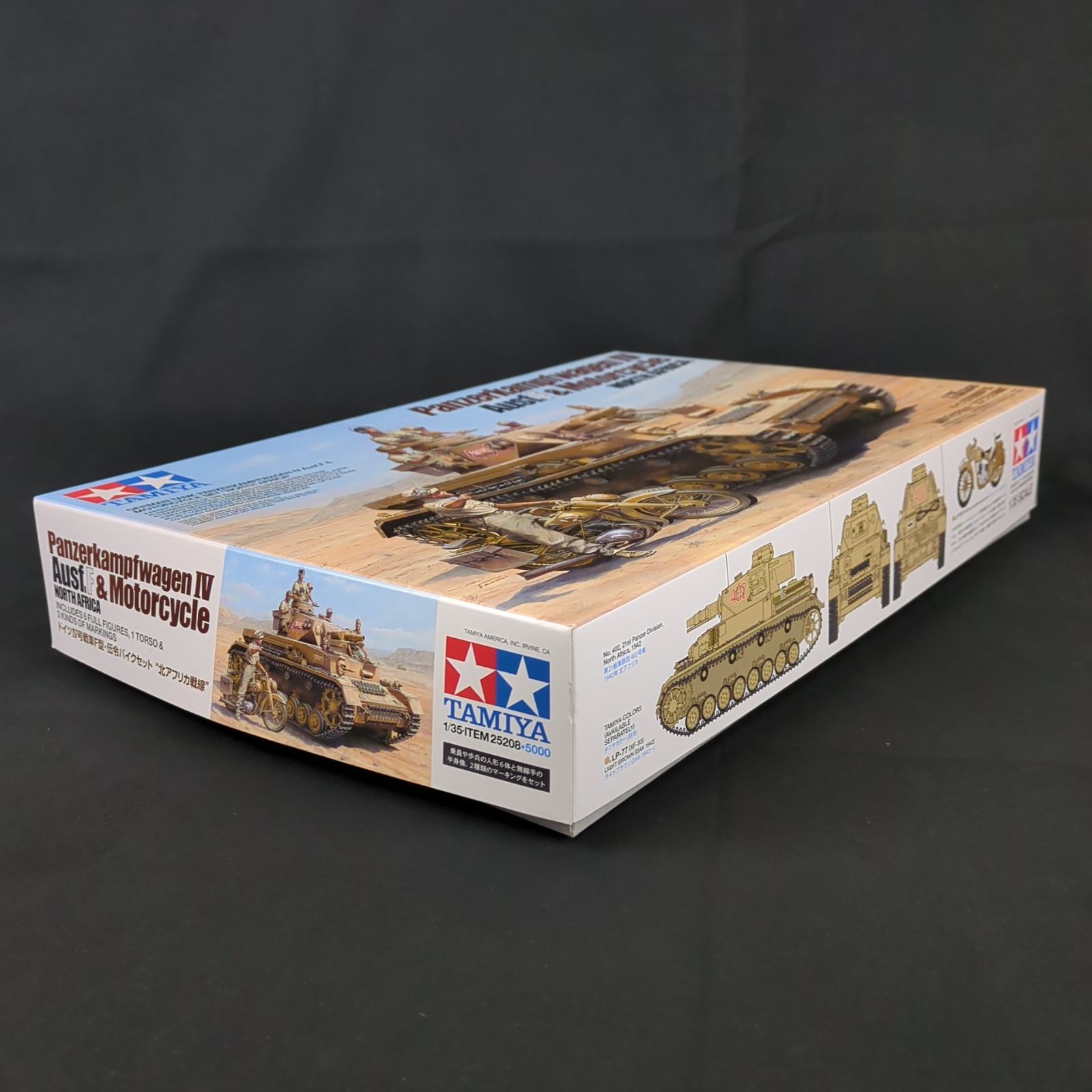 キット 残僅少 タミヤ 25208 スケール 商品 1|35 ドイツIV号戦車F型 伝令バイクセット 北アフリカ戦線”