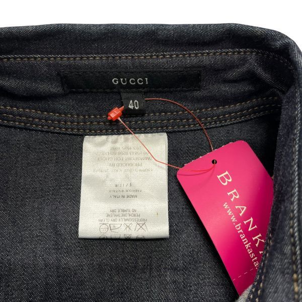 ○◇ グッチ GUCCI トップス デニムシャツ 長袖 金ボタン スナップ