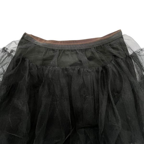 ◇ フォクシーニューヨーク FOXEY NEW YORK チュールスカート 膝丈 黒