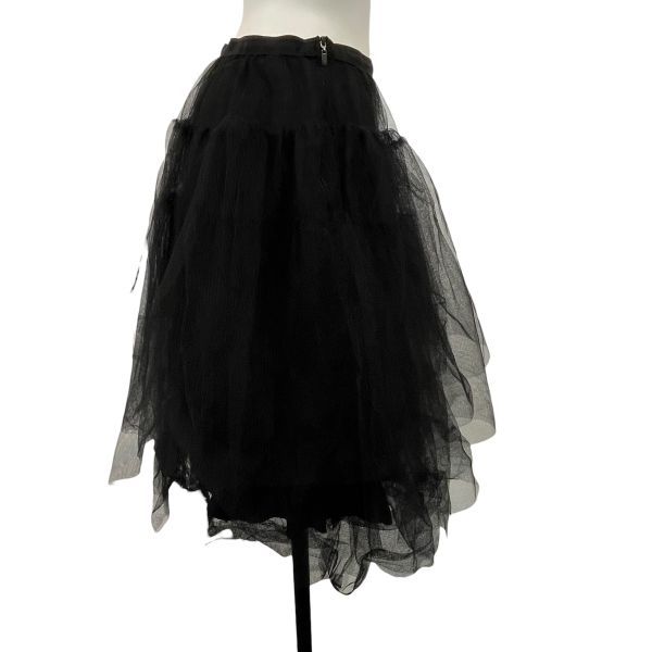 ◇ フォクシーニューヨーク FOXEY NEW YORK チュールスカート 膝丈 黒
