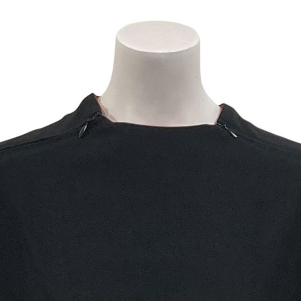 エンポリオアルマーニ EMPORIO ARMANI 長袖 ワンピース ベルト付 モード フォーマル 裏地レッド 黒 赤 40 M 9号 レディース S 6 A 017