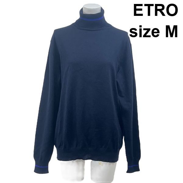 □ エトロ ETRO タートルネック ニットセーター ハイゲージニット