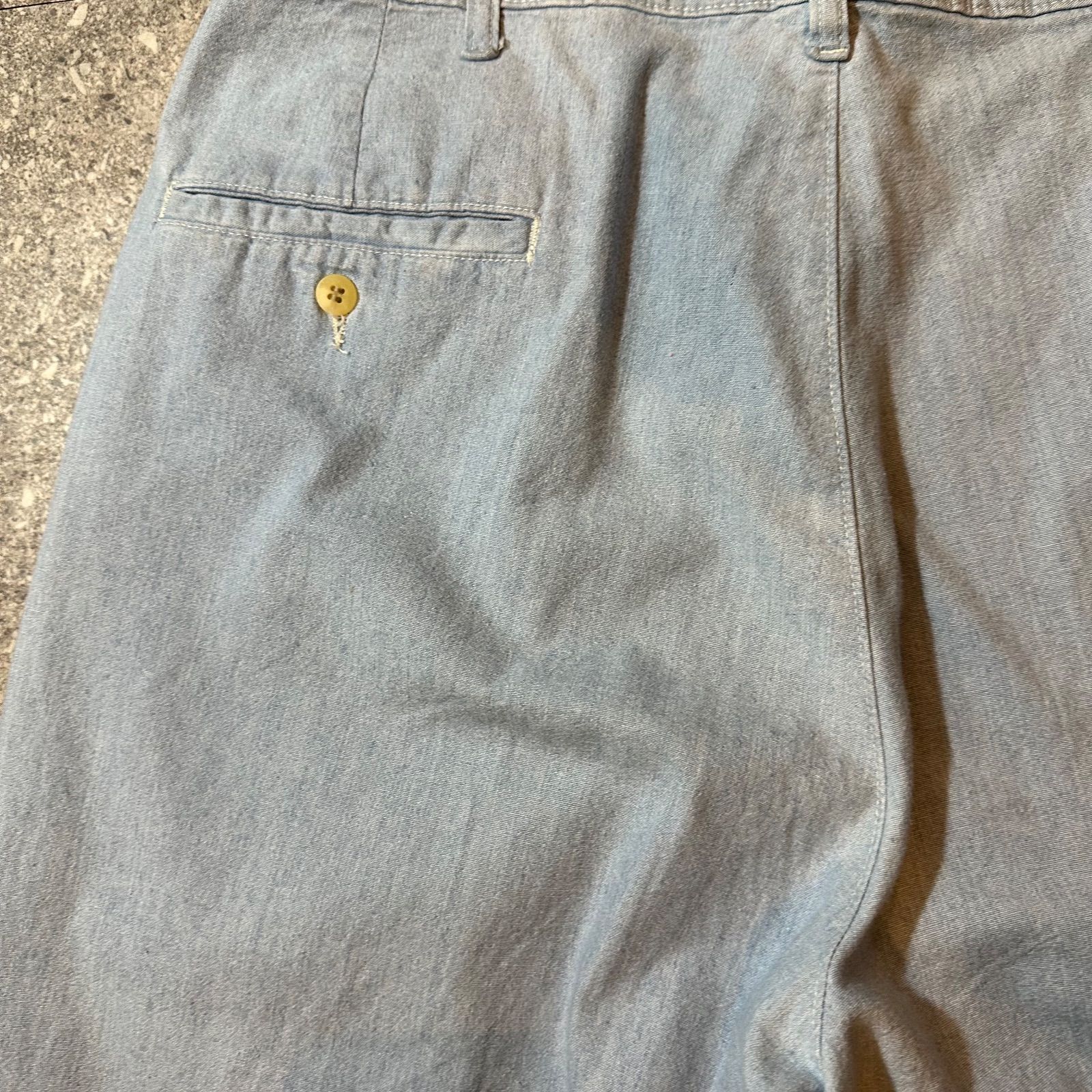 80s〜90s polo by Ralph Lauren Chambray pants made in USA w36 L36