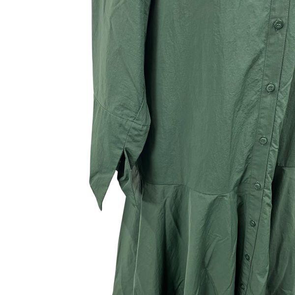 アンスリード UN 3 D. シャツワンピース バックギャザー ティアードタイプライター 荻原 桃子 グリーン 36 レディース S 5 Y 751 無地デザイン その他 