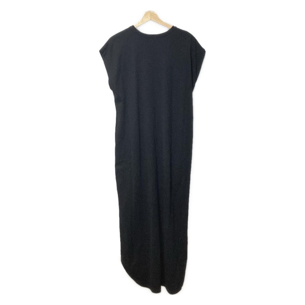 LE PHIL ルフィル ワンピース サイズF レディース 黒 クルーネック 半袖 マキシ丈