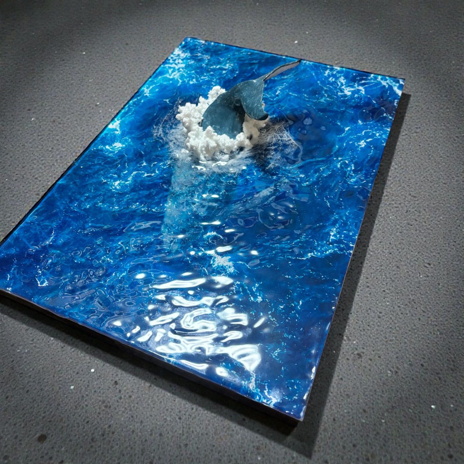 厚盛りボード ザトウクジラ 超立体 の海 レジンアートボード 美ら海 オーシャンアート N 769