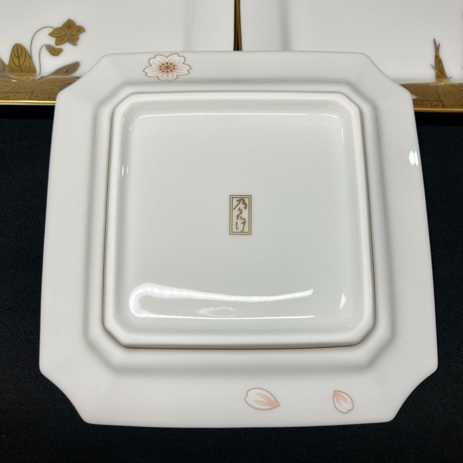 ノリタケ 角皿 5客 スクエアプレート 金彩 レア ノリタケ 乃りたけ あやみなも 角皿 スクエアプレート 5客 金彩 レア