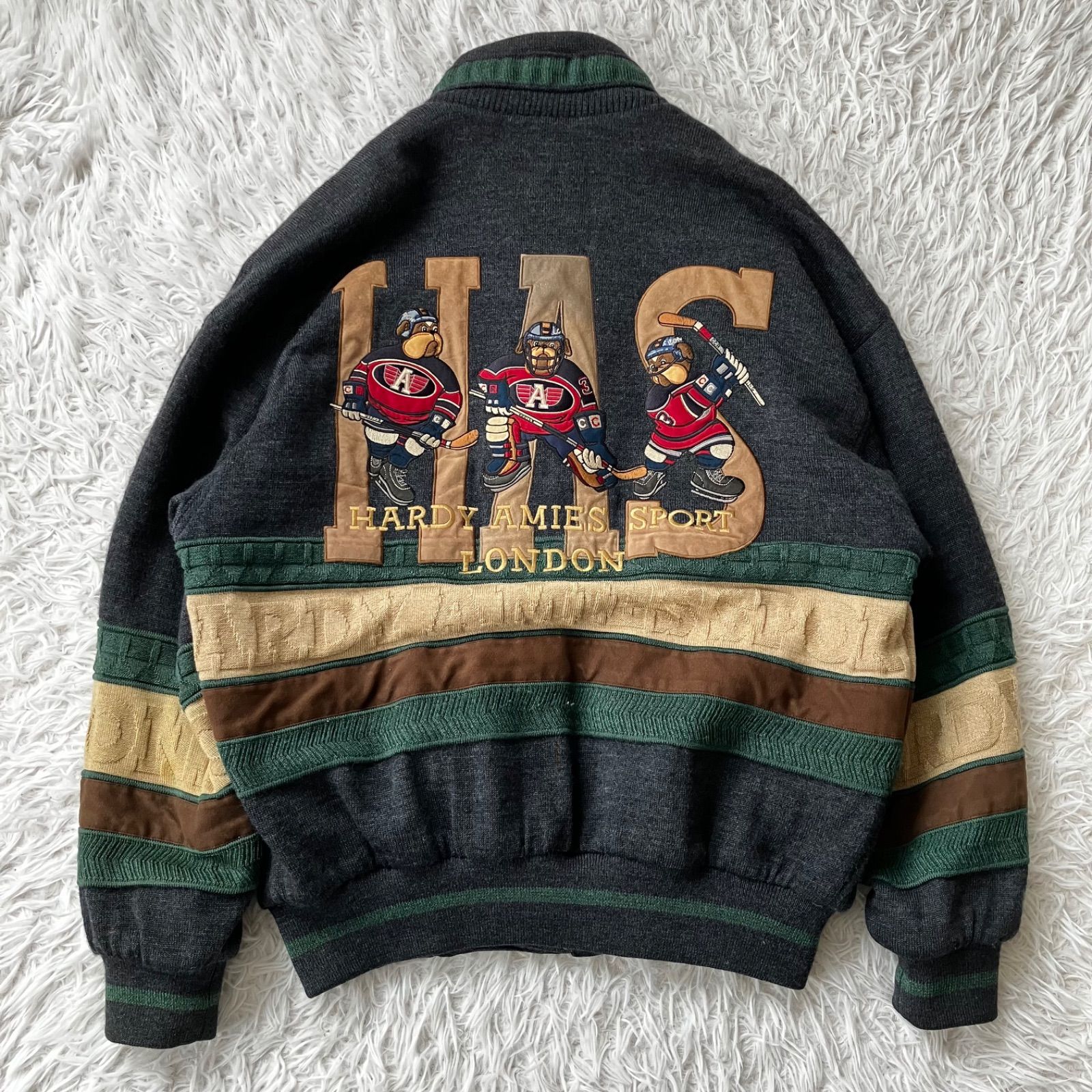 美品 Hardy Amies Sport ハーディエイミススポーツ 90s ニット 