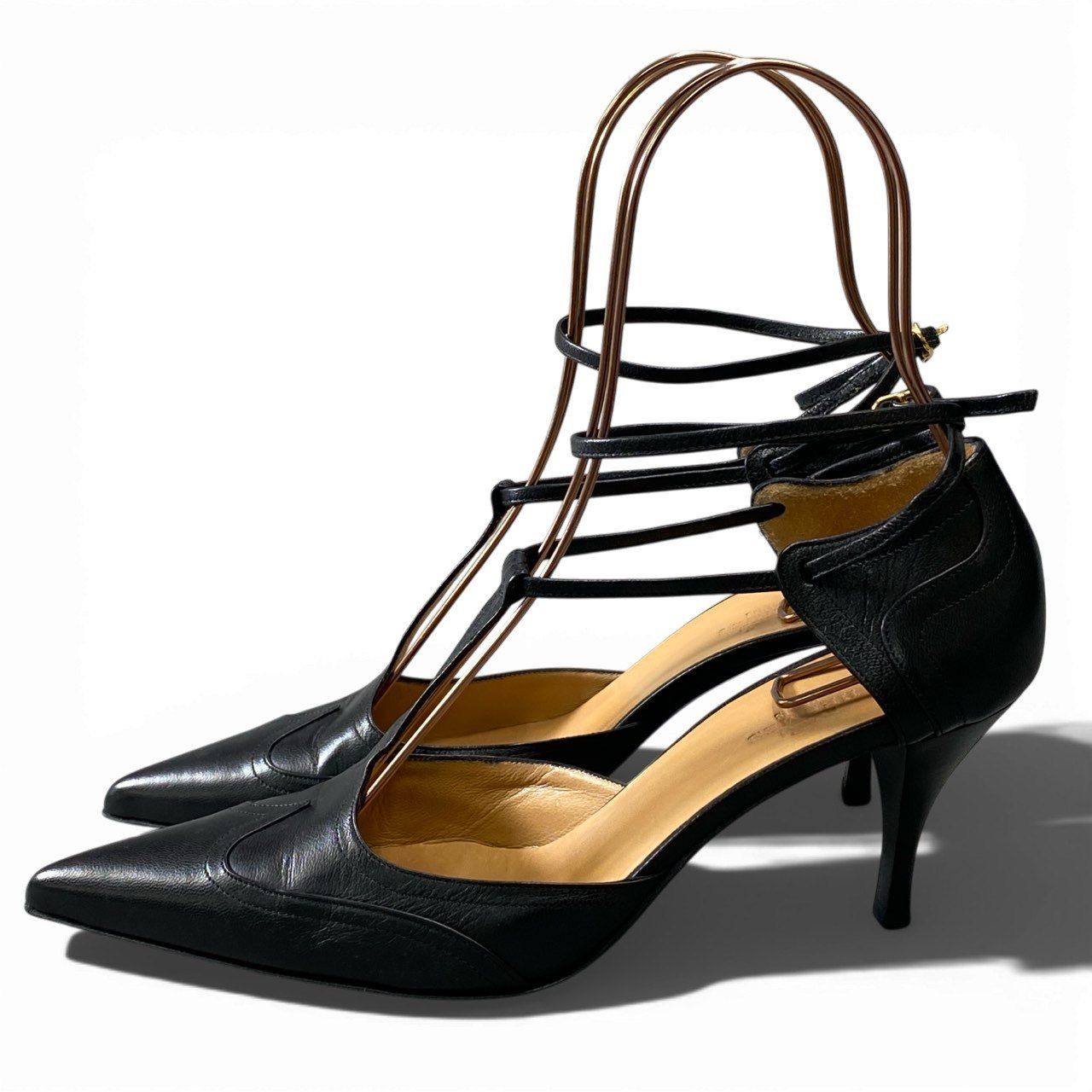 1a6 HERMES エルメス ポインテッドトゥ パンプス ヒールパンプス