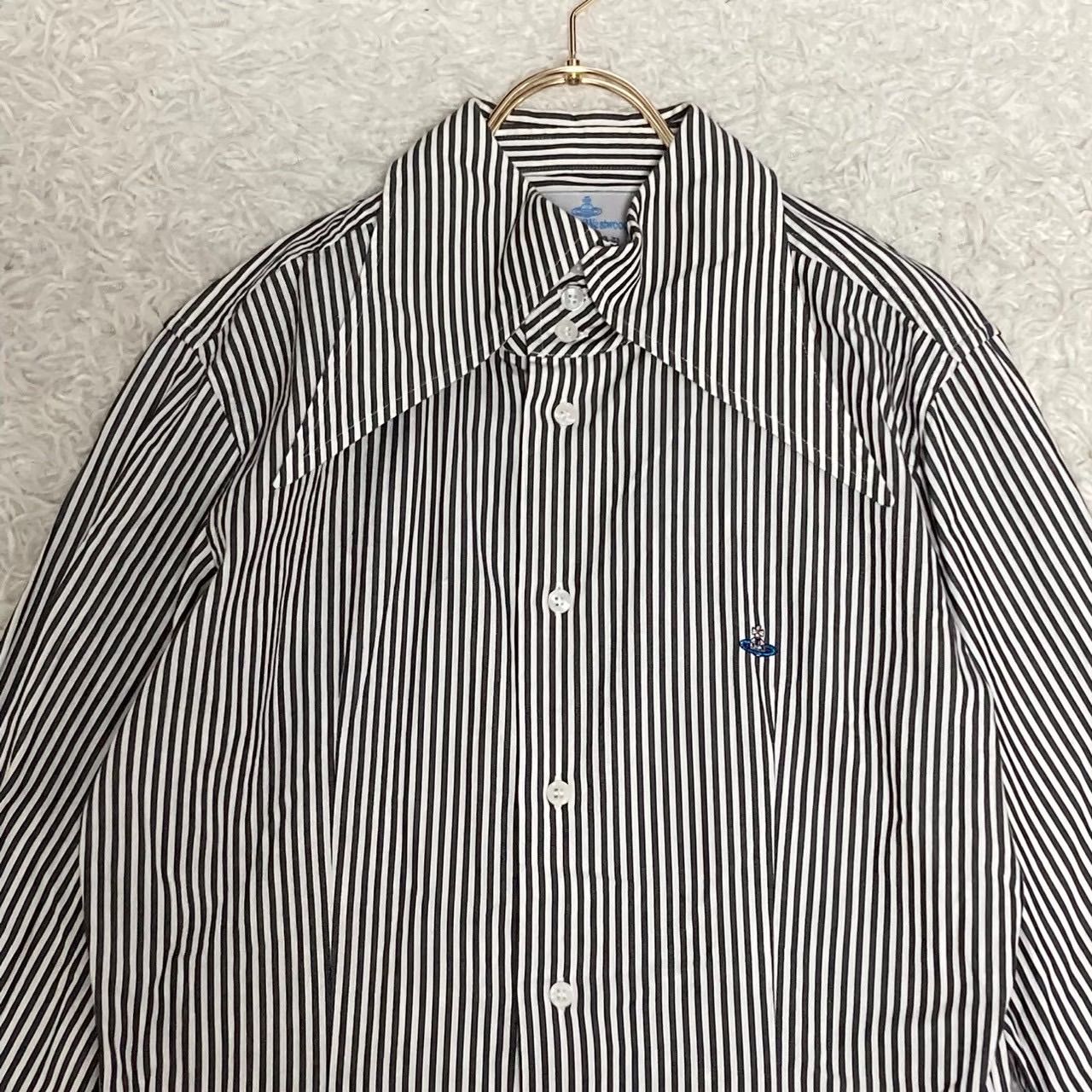 Vivienne Westwood ストライプ柄 半袖シャツ ピンク グレー Vivienne