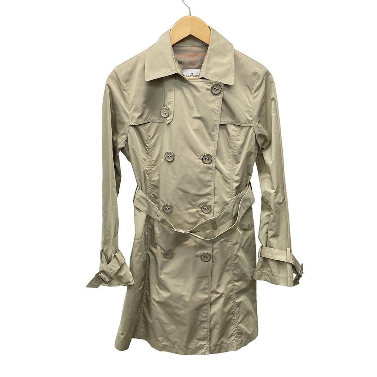 クレージュ トレンチコート サイズ40 M レディース カーキベージュ 春 秋物