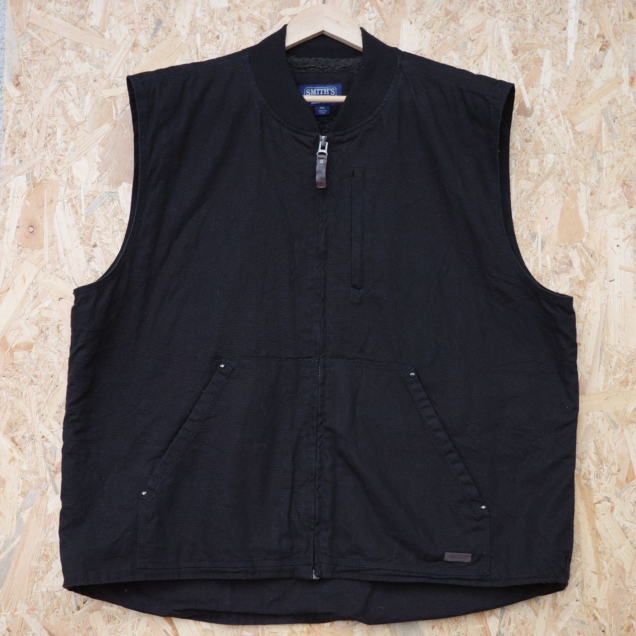 90 s SMITH 古着 ダックベスト 裏ボア ブラック アメカジ 2 XL キャンプ アウトドア