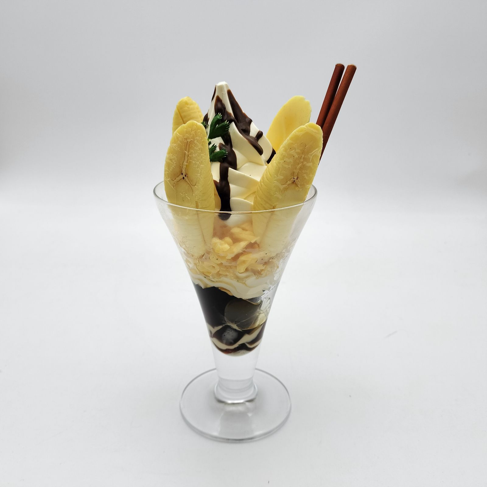 食品サンプル チョコバナナパフェ 実物大 カフェ・喫茶店ディスプレイ