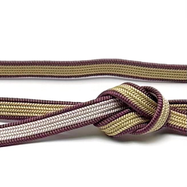 帯締め 四段綾竹 江戸組紐 中村正 × 渡敬 手組み 0344