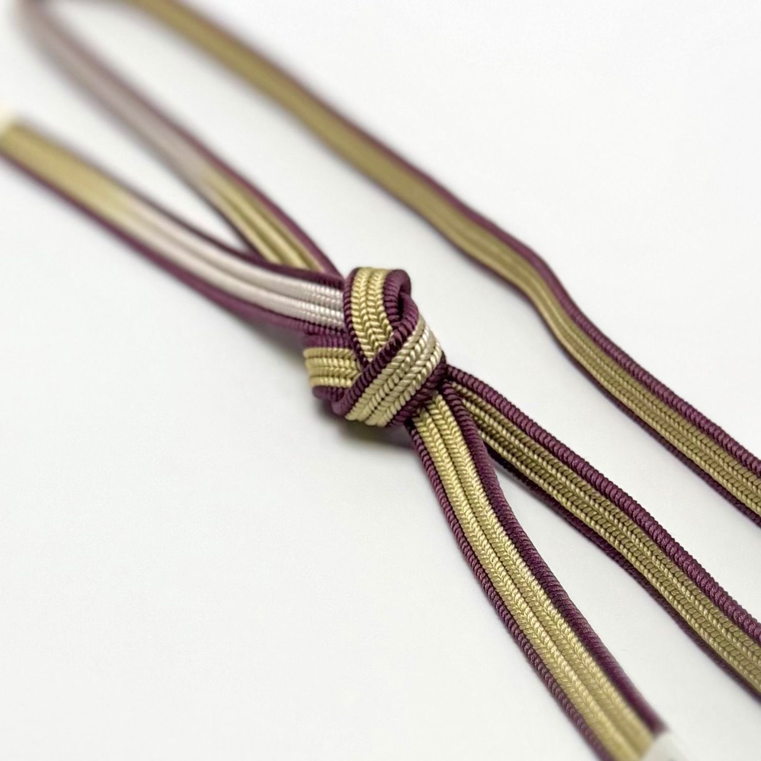 帯締め 四段綾竹 江戸組紐 中村正 × 渡敬 手組み 0344